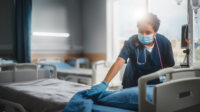 Nurse preparing a hospital room for the next patient - West Palm Beach medical malpractice lawyer