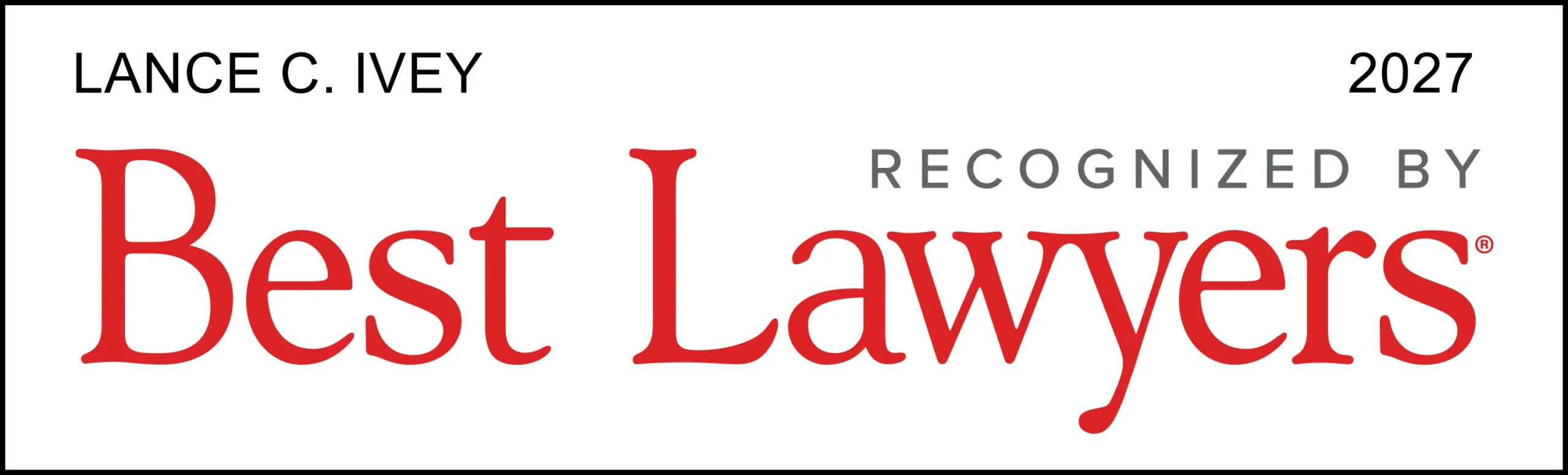 Best Lawyers logo lance C. Ivey