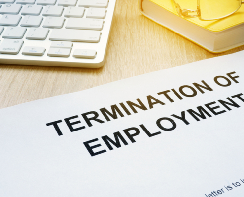 Termination of Employment on an office desk