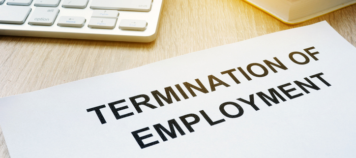 Termination of Employment on an office desk