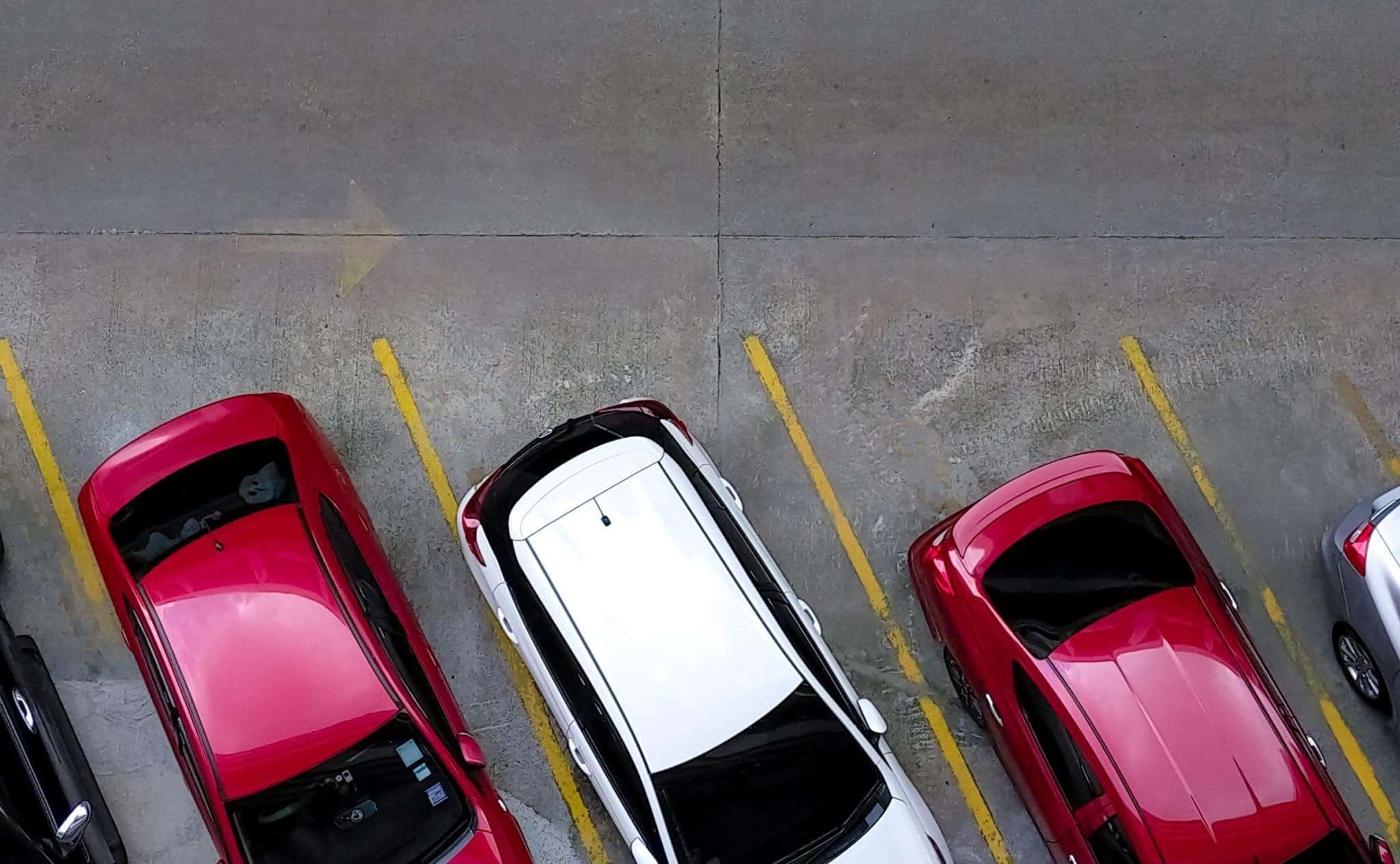 car crash in parking lot