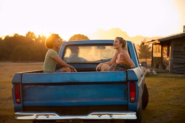 can you ride in the back of a pickup truck