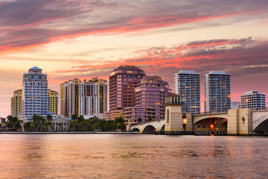 west palm beach personal injury lawyer - skyline view of the city of West Palm Beach