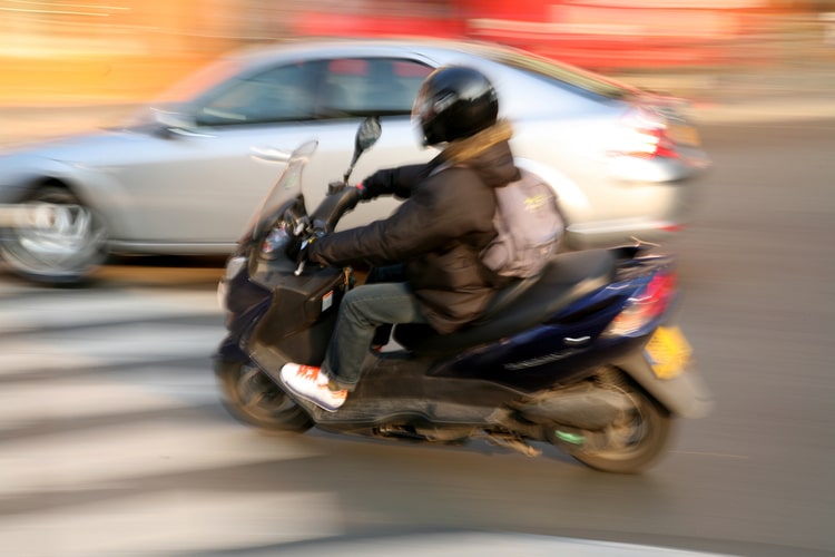 What percentage of motorcycle accidents are the rider’s fault