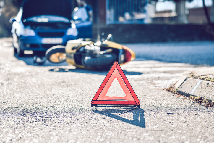 car and motorcycle accident scene - How much are most motorcycle accident settlements?